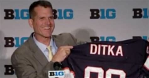 Jim Harbaugh opened up Big Ten Media Day with a Mike Ditka Bears jersey ...