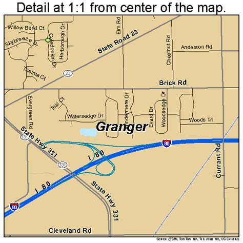 Granger Indiana Street Map 1828800