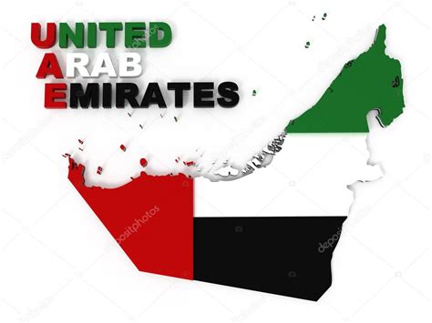 Emiratos Árabes Unidos, mapa con la bandera, ruta de recorte incluida 2023