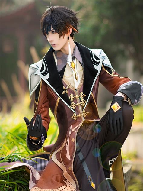 Best Quality Zhongli Genshin Impact Cosplay Costume Full Set - Etsy