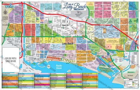 Long Beach Map - SouthEast - PDF, Editable, Royalty Free – Otto Maps