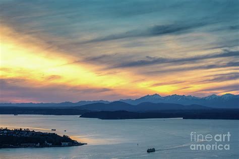 Puget Sound Sunset Evening Photograph by Mike Reid - Fine Art America