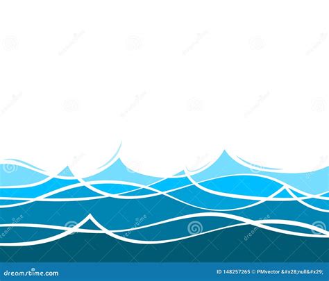 Blue Water Lines Wave Concept Abstract Vector Background Stock Vector - Illustration of curve ...