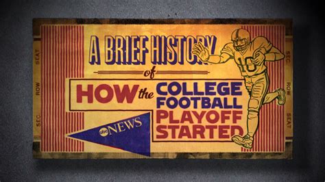 A Brief History: How the College Football Playoff Started - Good Morning America