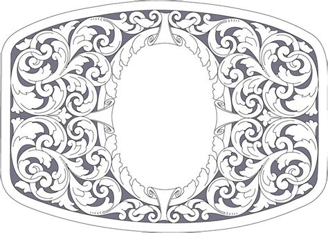 belt buckle laser engraved | Templates and Designs - Swirls and Curls, Frames and Motives ...