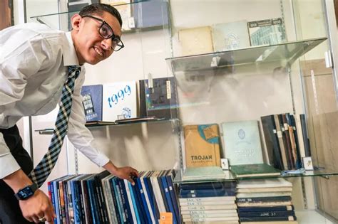 This Olney High senior collected his school's yearbooks going back to the 1930s