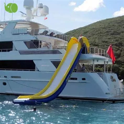 Boat Dock Slide Inflatable Slide Inflatables Water Games, Floating Houseboat Inflatable Yacht ...