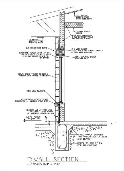 ★Free CAD Details-Masonry Wall Section