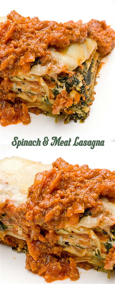 Spinach and Meat Lasagna