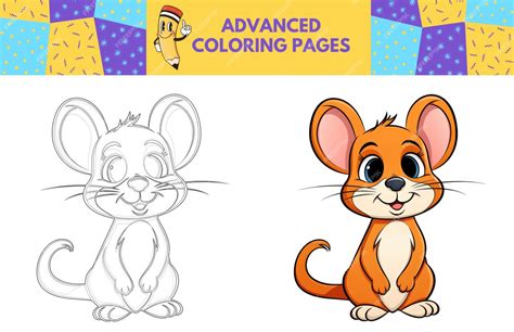 Premium AI Image | Kangaroo Rat coloring page with colored example for kids Coloring book