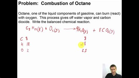 Chapter 07 - 16 - PROBLEM - Combustion of Octane - YouTube