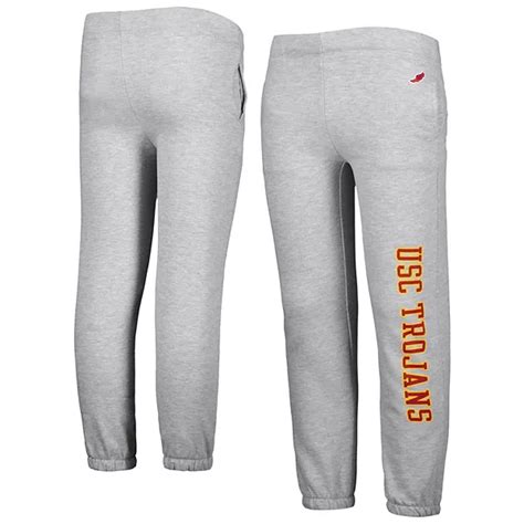 Youth League Collegiate Wear Heather Gray USC Trojans Essential Pants