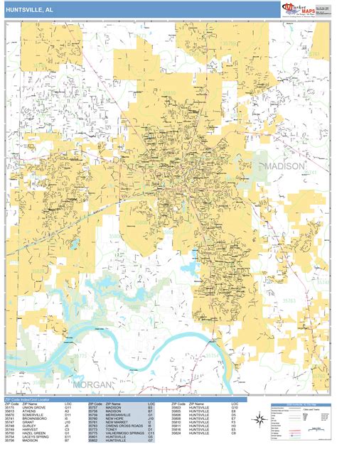 Huntsville Alabama Road Map