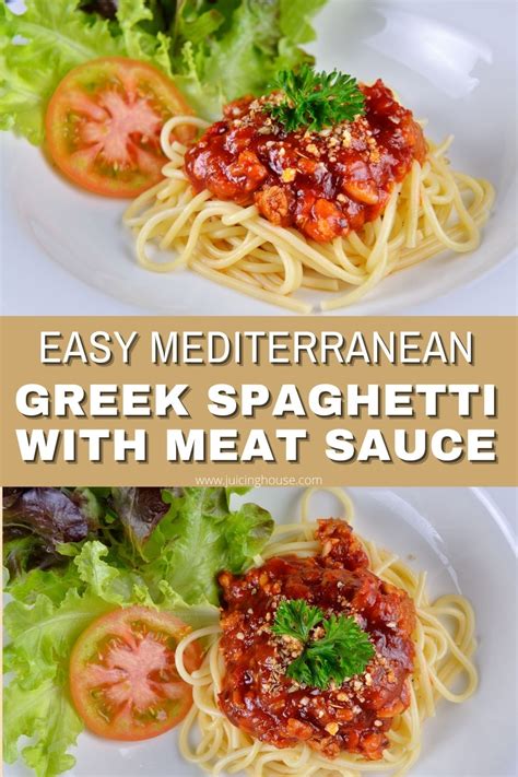 Easy Mediterranean Greek Spaghetti With Meat Sauce