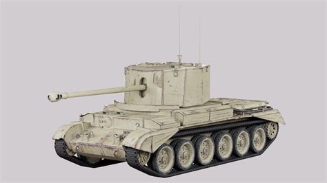 Cruiser Tank Mk VIII Challenger 3D Model - TurboSquid 2083150