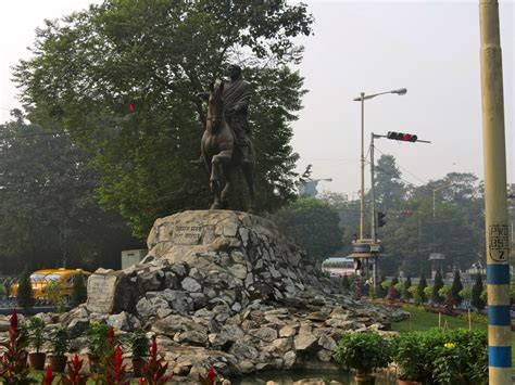 Equestrian statue of Bagha Jatin in Kolkata, West Bengal India