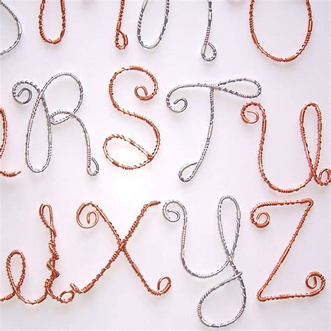 Initial . Wire Letter . Wire Initial Christmas Ornament . Wire