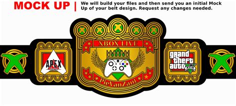 Full Custom Championship Belt - You Design the Belt - Gold