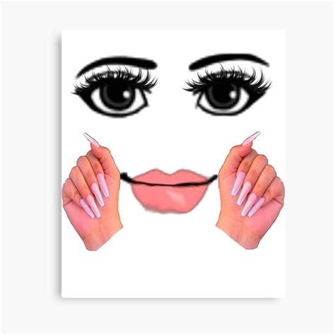 "woman face roblox" Canvas Print for Sale by CoreyArms | Redbubble