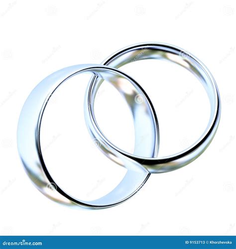 Two Platinum Wedding Rings Stock Photos - Image: 9153713