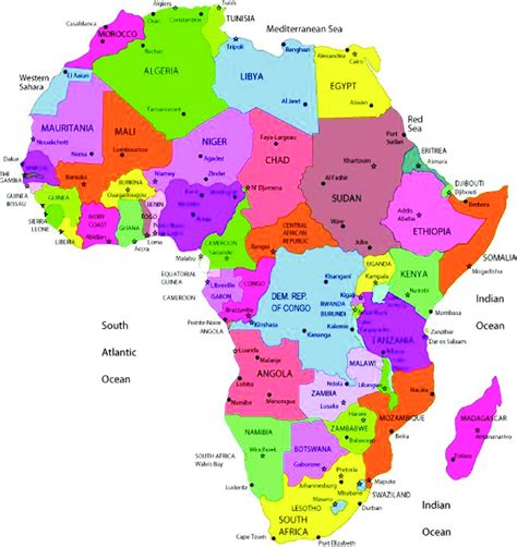 Map of the Continent of Africa. | Download Scientific Diagram