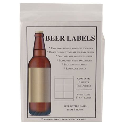 Beer Bottle Labels-48 - $7.95 - Quirky Homebrew Supply