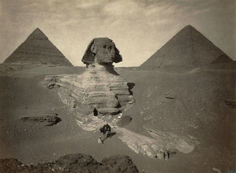 The Great Sphinx of Giza partially excavated. Taken in the 1860s [2516x1849] : r/HistoryPorn