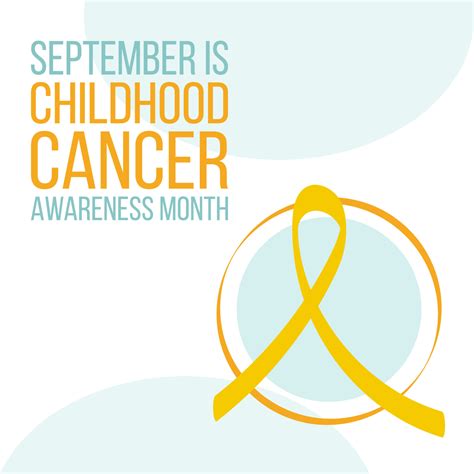 Childhood cancer awareness month concept. Banner with gold ribbon awareness and text. Vector ...