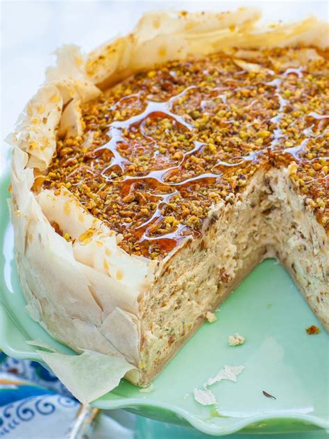 Pistachio Honey Baklava Cheesecake (video) - Tatyanas Everyday Food