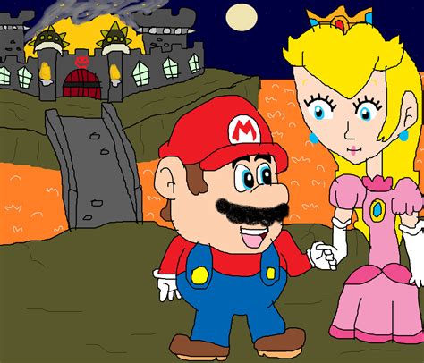 Mario saves Princess Peach by sergi1995 on DeviantArt