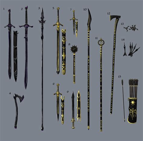 Ebony Weapons by Swietopelk on DeviantArt