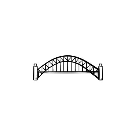 Premium Vector | Bridge hand drawn outline doodle icon. Vector sketch ...