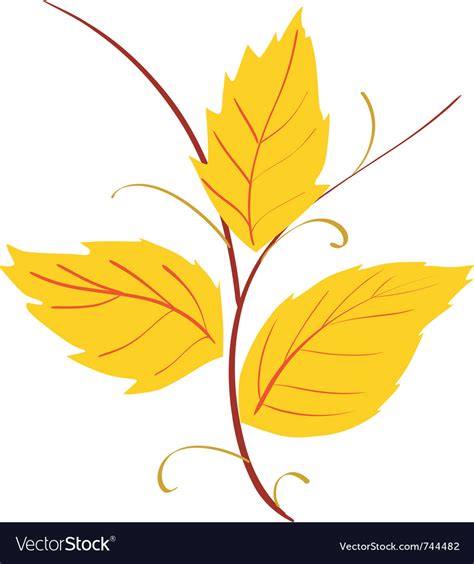 Yellow leaves Royalty Free Vector Image - VectorStock