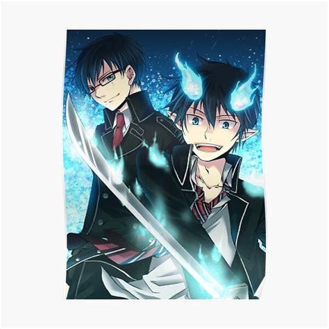 "blue exorcist" Poster for Sale by zizougaming | Redbubble