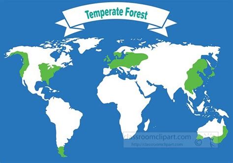 Geography Clipart-temperate forest map biome clipart