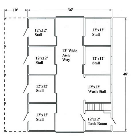 Horse Barn Floor Plan Layout Tips | Horse barn designs, Barn plans, Barn layout