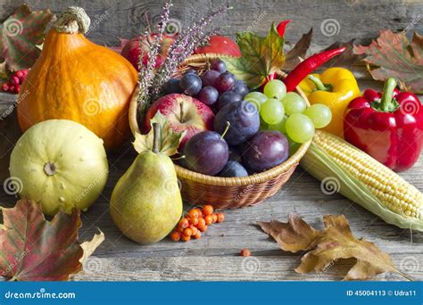 Autumn Fruits and Vegetables Abstract Still Life Stock Image - Image of horizontal, natural ...