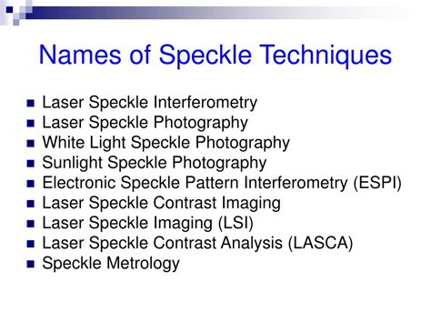 PPT - SPECKLE PHOTOGRAPHY FOR REVEALING HIDDEN STRUCTURES PowerPoint ...