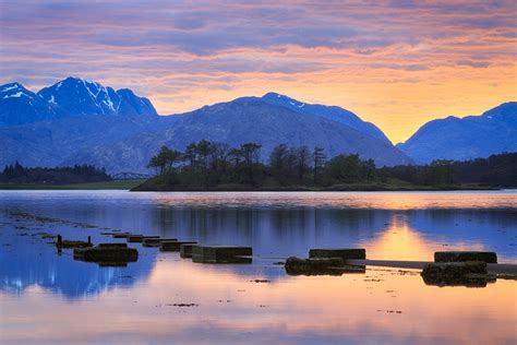 Landscape photo of lake in sunrise, loch leven HD wallpaper | Wallpaper Flare