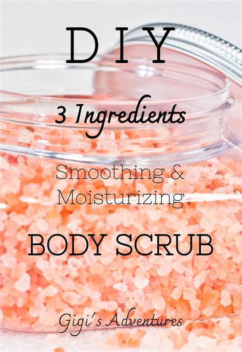 DIY 3-Ingredients Smoothing and Moisturizing Body Scrub | Gigi