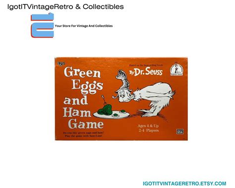 Green Eggs and Ham Dr. Seuss Vintage Board Game University - Etsy