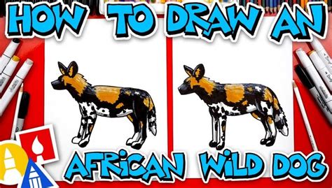 How To Draw An African Wild Dog | Art For Kids Hub