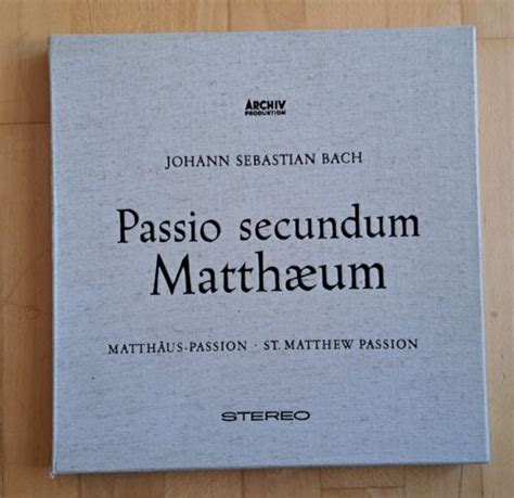 Bach Passio Secundum Matthaeum RICHTER ARCHIV 4 LP ED1 SAPM 198009/12 Boxed M-のeBay公認海外通販｜セカイモン