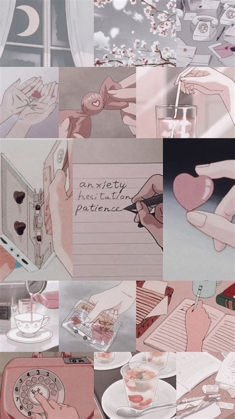 Aesthetic, Anime, And Soft Wallpaper Image - Anime Aesthetic Wallpaper Collage - 718x1280 ...