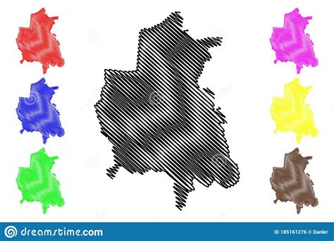 Leskovac City Republic of Serbia, Jablanica District Map Vector ...