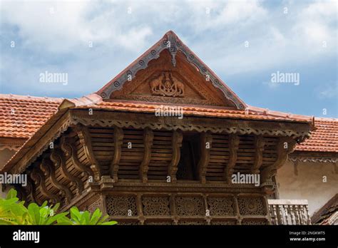 Wooden elevation of 17th century Padmanabhapuram palace roof top in ...