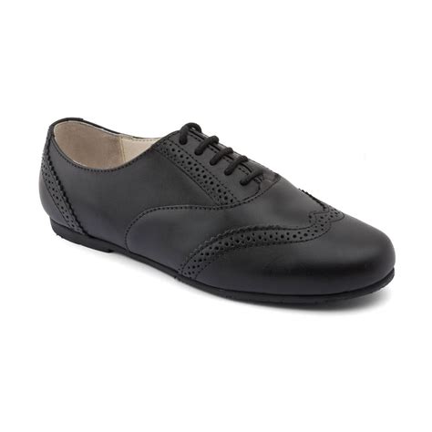 Fran - Black Leather - these stylish brogue design Start-rite girls school shoes are leather ...