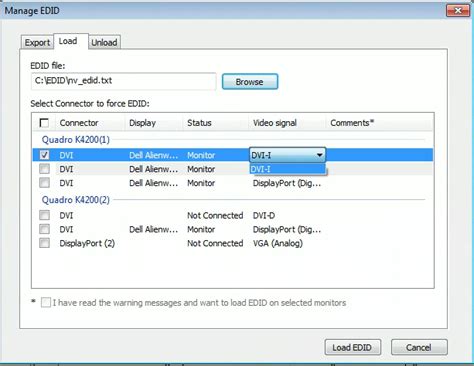 Managing a Display EDID on windows | NVIDIA