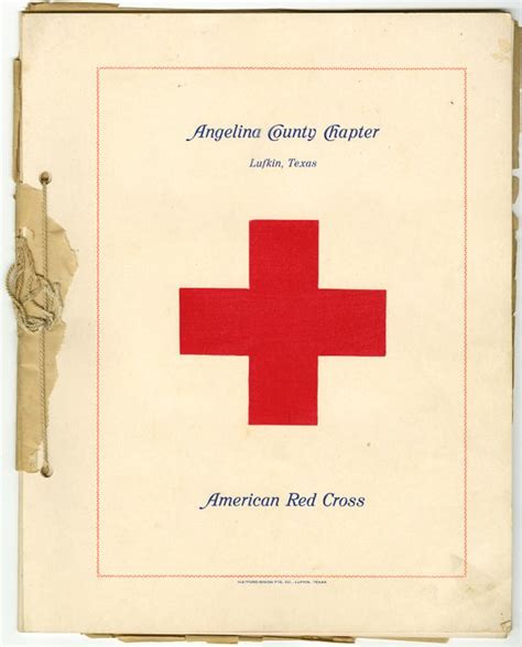 Report of Angelina County Red Cross During World War I Available Online ...