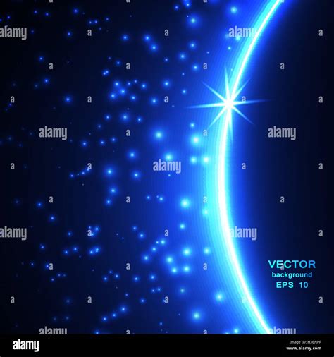 Space planet in the rays of light Stock Vector Image & Art - Alamy